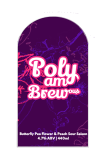 Polyambrewous - Butterfly Pea Flower & Peach Sour Saison - 4.7% abv
